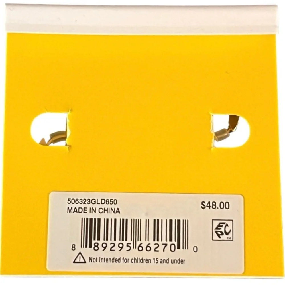 Kurt Geiger London NWT small gold crystal huggie earrings with 5 varied crystals - Picture 4 of 15